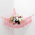 Miniatyrbilde 7 av 8: Oppbevaringsnett for bamser med mesh-hengeseng for lette plusjdyr White