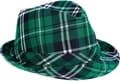 St. Patricks Day Rutig Tyg Fedorahatt | Festtillbehör, 30*20CMA