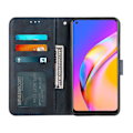 Miniatyrbillede 3 af 3: Kompatibel med Oppo A94 5g Etui Læder Folio Cover Pung Magnetisk Premium Etui Coque - Blå