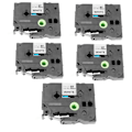 Miniatyrbillede 4 af 5: 5 stk. Tze-221 9 mm sort på hvid Tze221 Tz221 Tze 221 tape til Brother P-touch labelprinter L