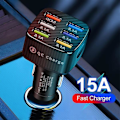 Miniatyrbilde 3 av 5: 6 Porter USB Billader 75W Rask 15A Mini Hurtiglading for Mobiltelefonlader Adapter i Bil BC B