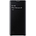 Pikkukuva 1 / 3: Samsung Galaxy S10:lle suojaava läpinäkyvä Clear View Folio -kotelo - Musta Fs