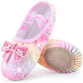 Miniatyrbild 1 av 5: Balettskor för flickor Cross Strap dansskor regnbåge Rainbow 28