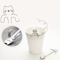 Miniatyrbillede 3 af 5: 5 x Cartoon Cat Langskaftet Suppe Rustfrit Stål Dessert Kage Kaffe Ske Bestik