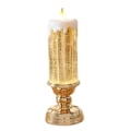 Miniatyrbilde 2 av 4: Flammeløse stearinlys, LED-blinkende lys for jul gold