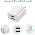 Miniatyrbilde 5 av 5: USB Veggladerblokk 2-pakning Dobbel Port Kubeplugg Strømladeradapter Mursten for Apple iPhone