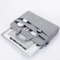Miniatyrbild 5 av 5: Laptopväska axelväska Notebookväska portföljer för 13,3 14 15,6 17,3 tum Macbook Air Pro HP Huawei Asus Dell Model1-ljusgrå Model1-light grey 17 inches
