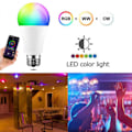 Miniatyrbillede 5 af 5: Trådløs telefonstyring RGBCW lyspære timer dæmpbar lampe flerfarvet E27