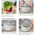 Miniatyrbillede 4 af 5: Elektrisk Salatslynge, 4000 ml Trådløs USB Genopladelig Salatspinner Dehydrator