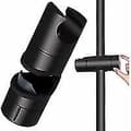 Brusehovedholder, Universal Sort Brusehovedholder til 18-25 mm Brusestang Solid Abs Fortykket Og Opgraderet Version Brusehovedholder, Mat Sort