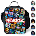Miniatyrbilde 3 av 4: Isolert myk lunsjboks for barn - Roblox - Termisk matpose til skole A