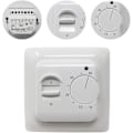 Miniatyrbilde 1 av 5: Manuell elektrisk gulvvarme termostat med AC 220v 16a sensor, mekanisk gulvvarme termostatstyring [energi klasse A+++]