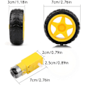Pikkukuva 2 / 5: 4 sarjan Mini DC sähköinen kaksoisakselivaihteisto TT Gear DC 3-6V