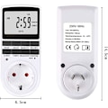 Miniatyrbillede 2 af 5: 1 x Digital Timer Ur, Timer Stikkontakt Digital Stikkontakt med stort LCD-display og 10 x programmerbare programmer og tilfældig anti-tyveri digital timer