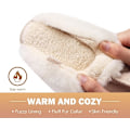 Miniatyrbillede 4 af 4: Dame Fluff Dual Memory Foam Hjemmesko Damer Hyggelige Svangstøtte Varme Hjemmesko Slip-on Komfortable Vinter Hjemmesko med Skridsikker Sål