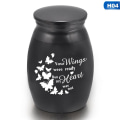 Miniatyrbillede 1 af 6: Sort Legering Kæledyr Urner Kæledyr Hund Kat Fugl Mus Kremering Aske Urne Mindesmærke Dække Columbarium Kæledyr Mindesmærker Mini Størrelse H04 H04