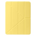 Miniatyrbillede 2 af 5: PU Læder Etui til iPad Air 11 (2024) Origami Stativ Transparent Tablet Etui - Gul-WELLNGS Yellow