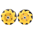 Pikkukuva 4 / 8: Mecanum-pyörän älykäs robottiauton osat ja lisävarusteet OmniDirectional DIY-lelukomponentit 48 mm (1 pari)