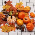 Miniatyrbilde 5 av 8: 50 Kunstige Gresskar Hjemmedekorasjon Sett $50 Juledekorasjon Sett $50 Thanksgiving Simulering Gresskar, Eikenøtter,