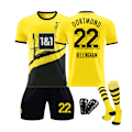 Miniatyrbillede 1 af 2: 23/24 Dortmund Hjemme Fodboldtrøje Sæt til Børn med Strømper og Cover 22 BELLINGHAM 22 BELLINGHAM children's sizes28