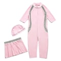 Miniatyrbillede 5 af 6: Perfekt pige børns muslimsk badedragt islamisk badedragt mild hud Burkini badedragt strandtøj - Perfekt pink pink 5-6 Years