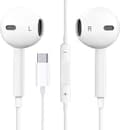 Høretelefoner til iPhone 15/Pro/Max og Samsung med USB-C-stik, mikrofon, stereolyd