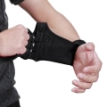 Miniatyrbild 4 av 5: Träningshandskar med integrerad handledsrem, halkfria handskydd för powerlifting pull-ups
