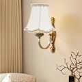 Miniatyrbilde 4 av 5: Bordlampe skjerm - Krona moderne stoff lampeskjerm