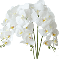 4 stk. kunstige Phalaenopsis orkidé hvide blomster 70 cm med kunstig