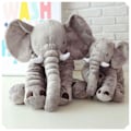 Miniatyrbild 4 av 5: Elefant Stor Plysch Jumbo Grå Mjuk Fylld Djur Kudde Plysch Grey
