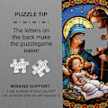 Miniatyrbillede 7 af 7: Stained Glass Puslespil til Voksne med 1000 Brikker, Julemotiv, Julepynt
