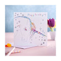 Pikkukuva 2 / 2: Deckled Edge prancing Myth onnittelukortti Yksi koko Hyvää syntymäpäivää - Yksisarvisen pää (Valkoinen/Sateenkaari) Happy Birthday - Unicorn Head (Whit One Size