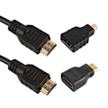 Pikkukuva 4 / 5: 3 in 1 kullattu HDMI + Mini + Micro HDMI -sovitinkaapel 1,5 m