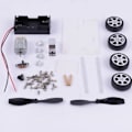 Miniatyrbillede 4 af 5: 130 Børstemotor Mini Vind Lærerigt Legetøj DIY Bilmotor Robot Kits Til Arduino