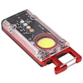 Miniatyrbillede 5 af 5: 800LM COB nøgleringsarbejdslys genopladelig mini LED lommelygte udendørs lommelygte flaskeåbner signallys K45 rød /