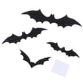 12 st/set 3D Svarta PVC-fladdermöss DIY Dekoration Väggdekor Halloween Par