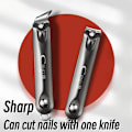 Miniatyrbillede 2 af 7: 1 stk/2 stk/3 stk rustfrit stål stor neglesaks, neglefil, manicure værktøj Black beveled nail clippers One Size Fits All