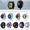 Miniatyrbillede 2 af 6: [2-pak, 1 meter] Oplader til Samsung Galaxy Watch 7/6/6 Classic/5/5 Pro/Ultra/FE, Galaxy Watch 4/3/Active 2/Active Hurtigopladning