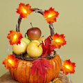 Miniatyrbild 2 av 6: Lönnlöv ljusslinga, vattentät lönnlöv ljusslinga, 2M 10 LED höstbelyst höstgirlang, perfekt höst Thanksgiving dekoration