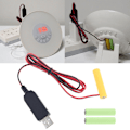 Pikkukuva 2 / 5: LR03 AAA-pariston eliminaatattori USB-virtalähde 1-4 kpl 1,5 V AAA-paristoa radioon, sähköleluun, kelloon, LED-nauhaan 0.04 4.5V