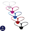 Miniatyrbilde 1 av 5: 5 stk Nye T-streng Sexy Truser Fristelse Mikro G-streng Undertøy Kvinner Lavt Liv Undertøy Truser T Undertøy For Kvinner XXL 1 XXL 1pc 5pcs Color mixing