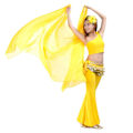 Miniatyrbillede 3 af 10: Belly Dance Slør Danser Sjal GUL Yellow