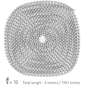 Miniatyrbild 4 av 5: Klotkedja 3 meter lång och 2,4 mm diameter med 10 olika anslutningar