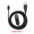 Miniatyrbillede 5 af 5: Micro USB-strømkabel med tænd/sluk-knap til Raspberry Pi 3/2/B/B+/A++