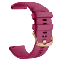 Pikkukuva 1 / 5: Nahkainen älykellohihna HUAWEI WATCH GT 4 41mm/Garmin Venu 3S/Venu 2S rannekkeeseen, ruusukullanvärinen solki, 18 mm rannekoru, silikoninen Fuchs Silicone Fuchsia For Vivoactive 3S 4S