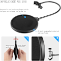 Miniatyrbillede 3 af 5: Aokeo Professionel Mikrofon Popfilter Maske Skærm til Blue Yeti, Snowball, HyperX QuadCast og alle andre mikrofoner