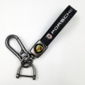 Miniatyrbild 1 av 5: Bil Läder Cykel Nyckelring Metall Finish | Heavy Duty Nyckelring | Nyckelring Och Krokutrustning Pistol Färg Hårdvara Gun Color Hardware Porsche