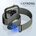 Miniatyrbilde 4 av 5: Metallrem kompatibel med Apple Watch -rem 40 mm 38 mm 41 mm Grønn-WELLNGS Grønn Green 42/44/45/49mm