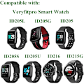 Miniatyrbillede 3 af 5: Sport Nylon Loop Band kompatibel med Smart Watch og ID205