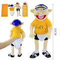 Miniatyrbild 2 av 5: 60cm Jeffy Hatt-Handdocka Jeffy Plyschdocka Cosplay Leksak Spel Fylld Docka Barn Julgåvor